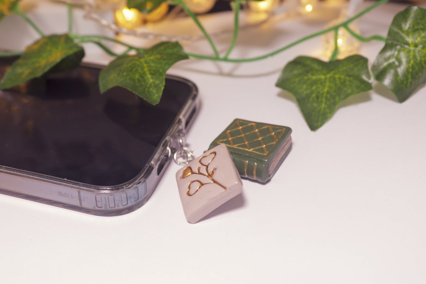Storykeeper's Secret: Enchanted Book & Whisper Page Charm Duo