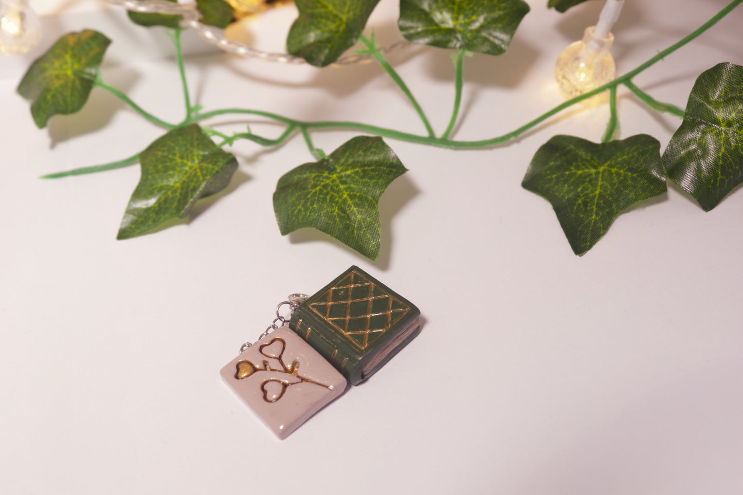 Storykeeper's Secret: Enchanted Book & Whisper Page Charm Duo