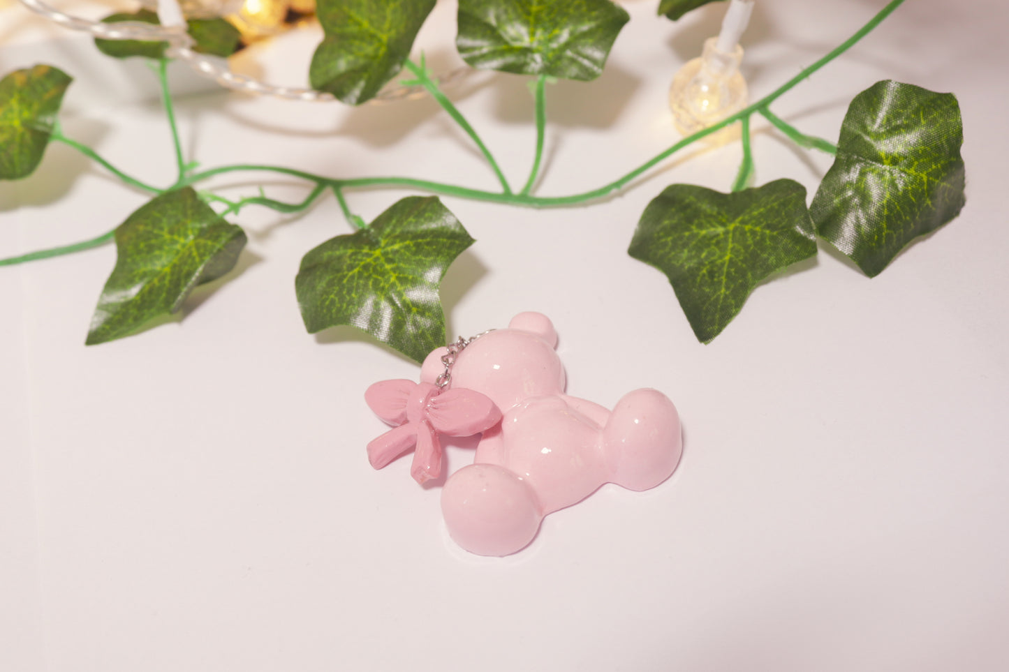 Blossoming Hope: Pink Ribbon Teddy Charm