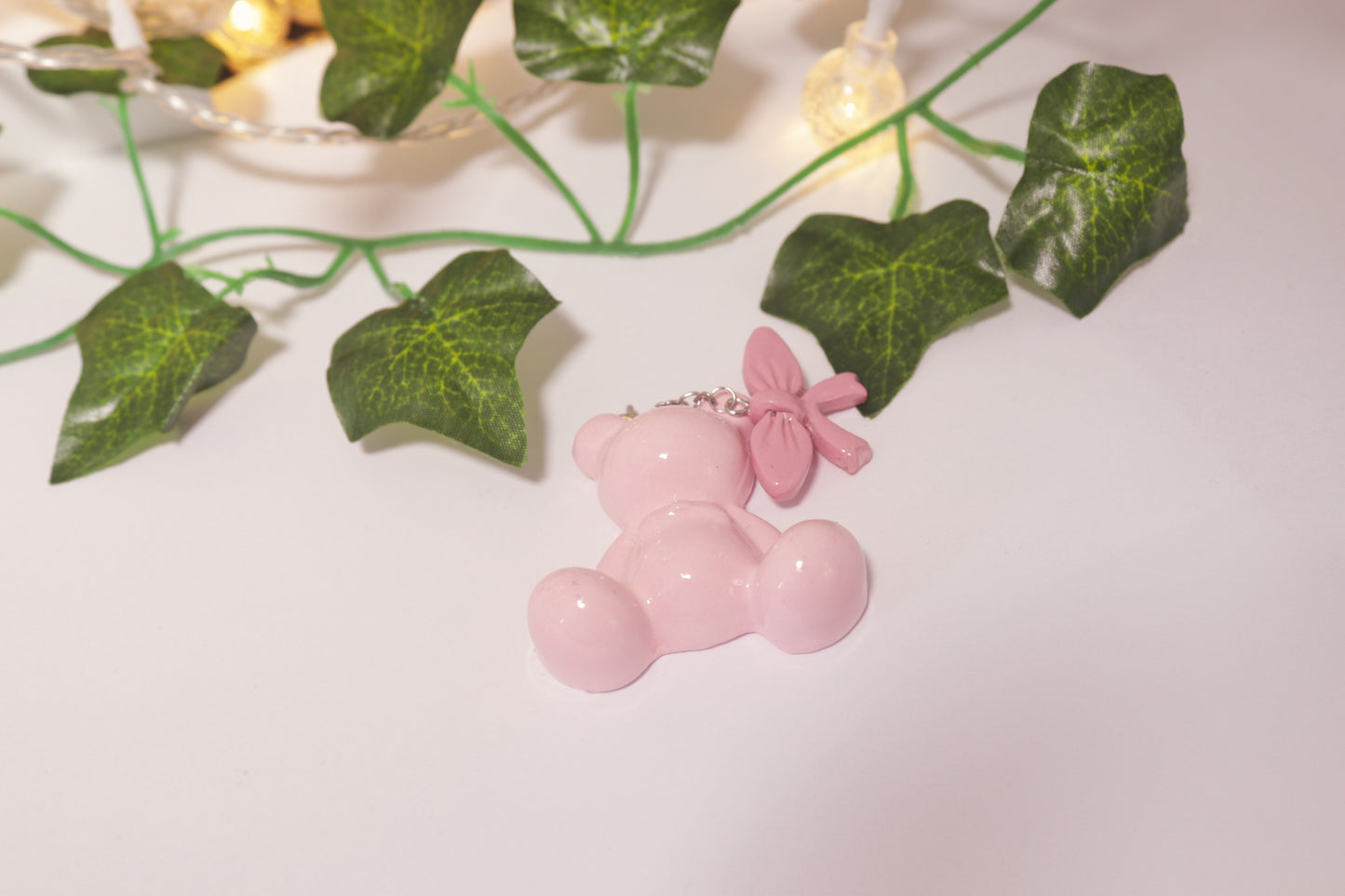 Blossoming Hope: Pink Ribbon Teddy Charm