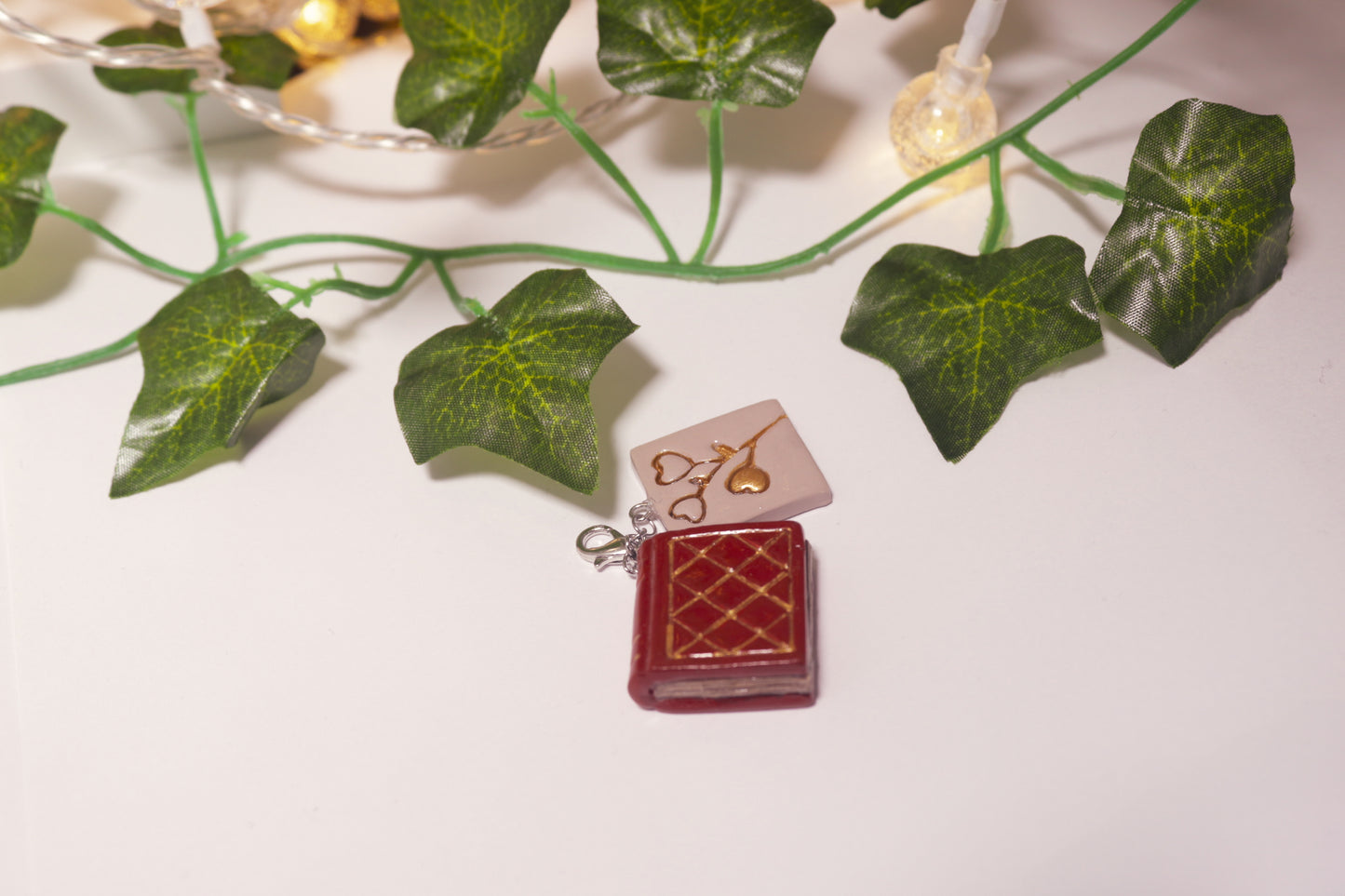 Storykeeper's Secret: Enchanted Book & Whisper Page Charm Duo