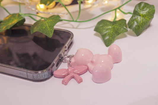 Blossoming Hope: Pink Ribbon Teddy Charm